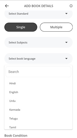 Select the Language of the Book