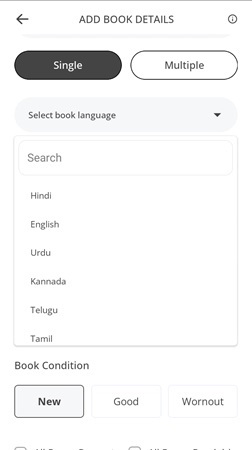 Select the language of the book