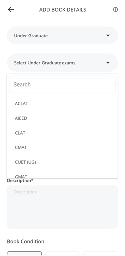 Select the Exam in Under Graduate Exam Type